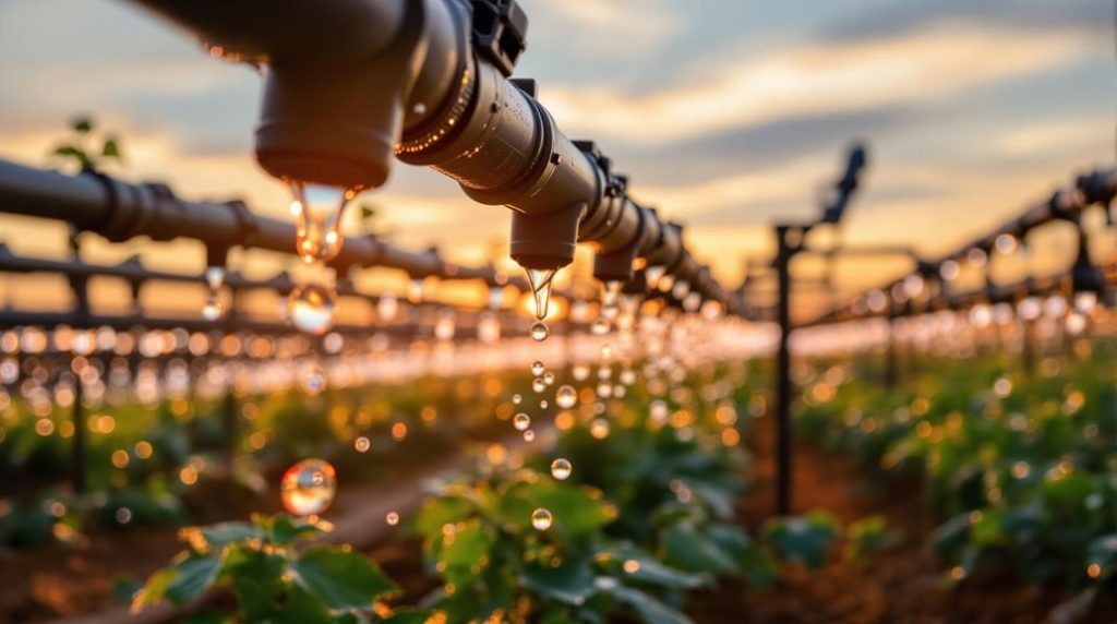 Field crop drip irrigation