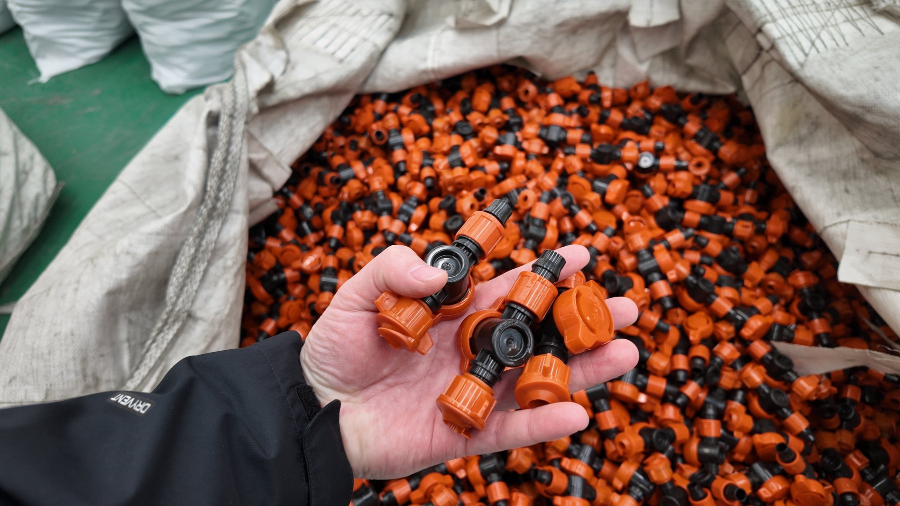 Irrigation components prepared for inspection